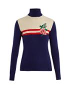 Gucci Rose-intarsia Wool-blend Sweater