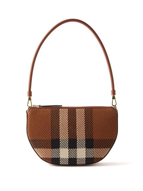 Burberry - Olympia Vintage-check Canvas Shoulder Bag - Womens - Brown Multi