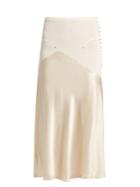Esteban Cortázar Stud-embellished Satin-panel Jersey Skirt