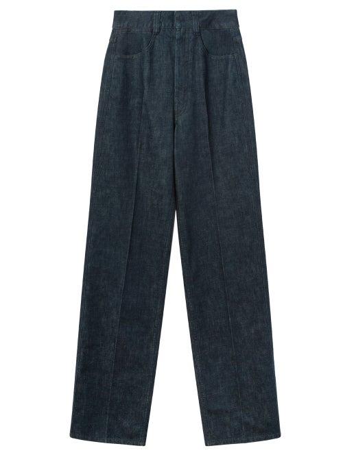 Lemaire - Denim Straight-leg Trousers - Womens - Dark Indigo