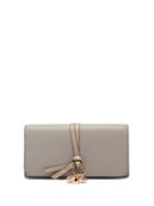 Ladies Accessories Chlo - Alphabet Grained-leather Continental Wallet - Womens - Grey