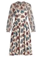 Luisa Beccaria Floral-print Crepon Dress