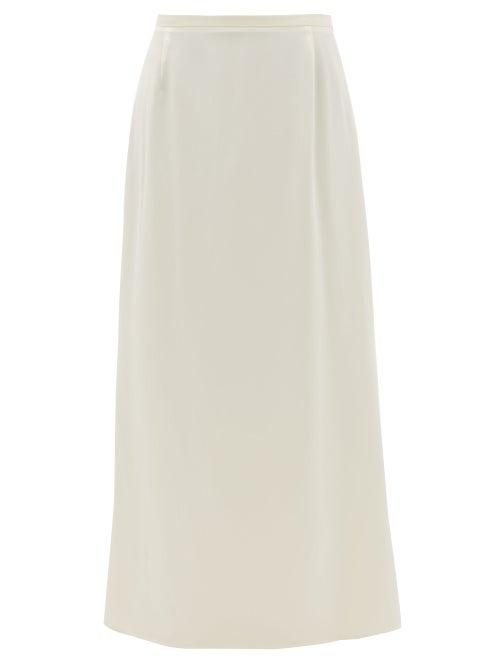 Matchesfashion.com La Collection - Aphrodite Silk-satin Slip Skirt - Womens - Ivory