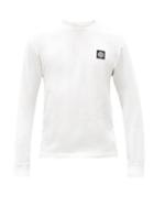 Matchesfashion.com Stone Island - Logo-patch Long-sleeved Cotton T-shirt - Mens - White