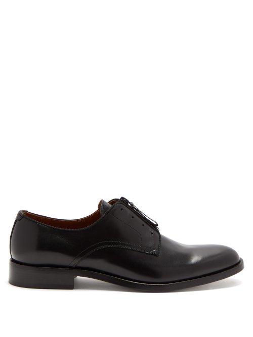 Matchesfashion.com Givenchy - Zip Fastening Leather Derby Shoes - Mens - Black