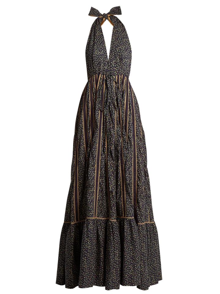 Kalita Rooftop Runway Cotton Halterneck Maxi Dress