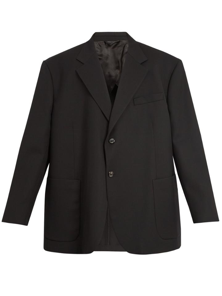 Raf Simons Oversized Single-breasted Wool Blazer