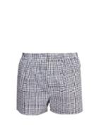 Matchesfashion.com Sunspel - Shibori Grid Print Cotton Boxer Shorts - Mens - Navy White