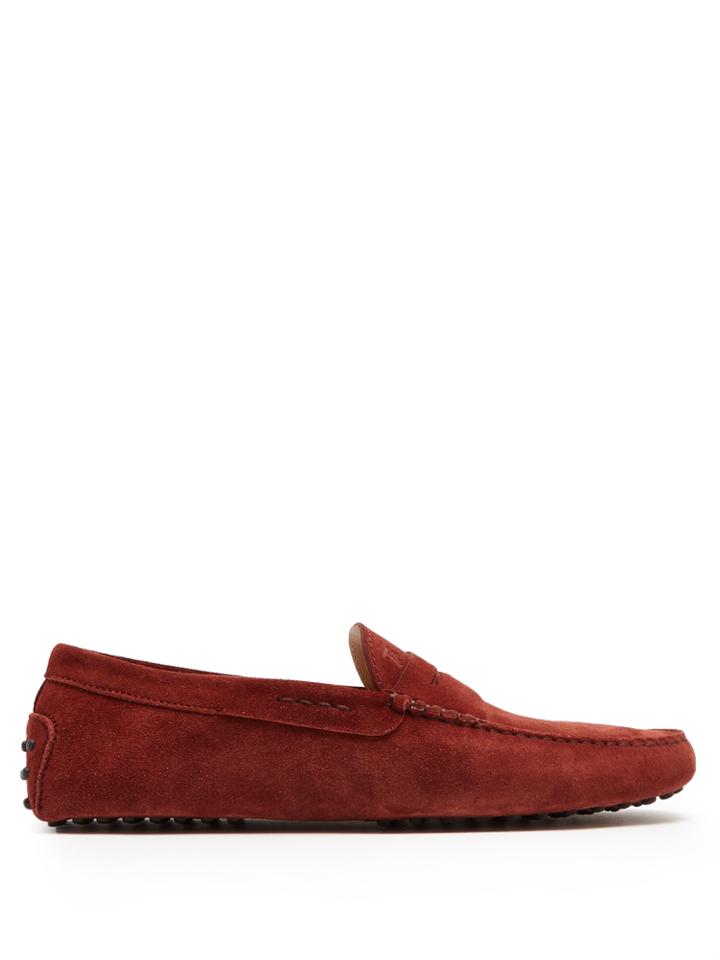 Tod's Gommino Suede Penny Loafers