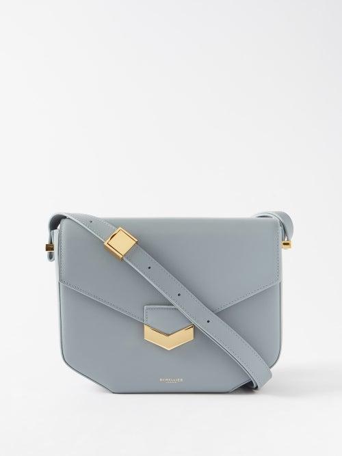 Demellier - The London Leather Cross-body Bag - Womens - Light Blue