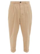 Matchesfashion.com Ami - Tapered-leg Cotton-twill Trousers - Mens - Beige