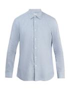 Brioni Striped Cotton-linen Shirt