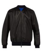 Matchesfashion.com Berluti - Leather And Silk Bomber Jacket - Mens - Black
