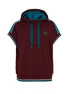 Dolce & Gabbana Satin-trimmed Short-sleeved Hooded Sweatshirt