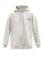 Ladies Rtw Ganni - Software Cotton-blend Hooded Sweatshirt - Womens - Grey
