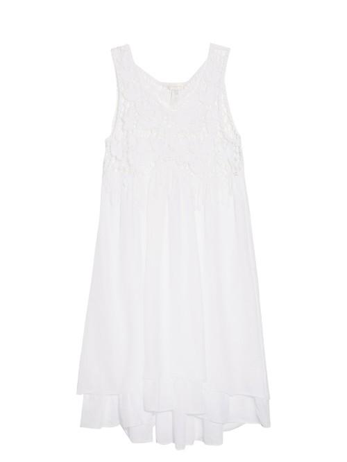 Emamò Sleeveless Cotton-voile Macram Dress