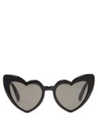 Matchesfashion.com Saint Laurent - Loulou Heart-shaped Acetate Sunglasses - Womens - Black