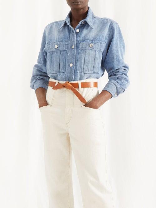 Isabel Marant - Patsy Patch-pocket Denim Shirt - Womens - Light Denim
