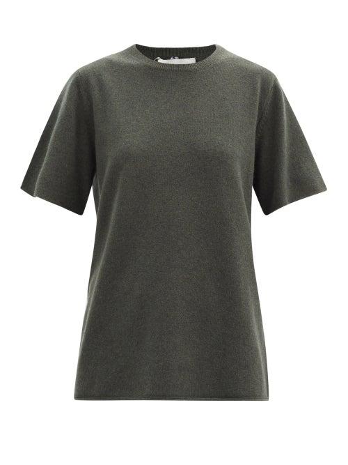 Matchesfashion.com Extreme Cashmere - No. 64 Oversized Stretch-cashmere T-shirt - Womens - Khaki