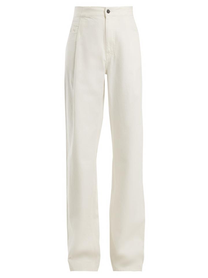 Maison Margiela High-rise Wide-leg Cotton Jeans