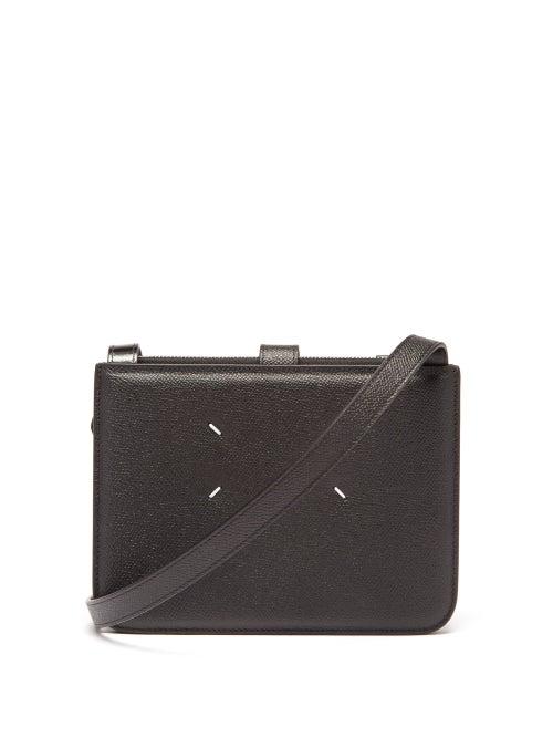 Maison Margiela - Four-stitches Grained-leather Cross-body Bag - Mens - Black