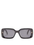 Matchesfashion.com Givenchy - Rectangular Transparent-acetate Sunglasses - Womens - Black