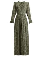 Matchesfashion.com A.p.c. - Sina Printed Silk Crepe Maxi Dress - Womens - Green Multi