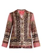 F.r.s - For Restless Sleepers Rea Russian Foulard-print Silk-twill Pyjama Shirt