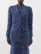 Chlo - Space-dyed Recycled-cashmere Cardigan - Womens - Blue Stripe