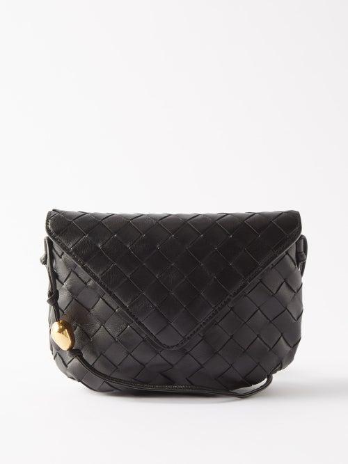 Bottega Veneta - Mini Pouch Leather Cross-body Bag - Womens - Black