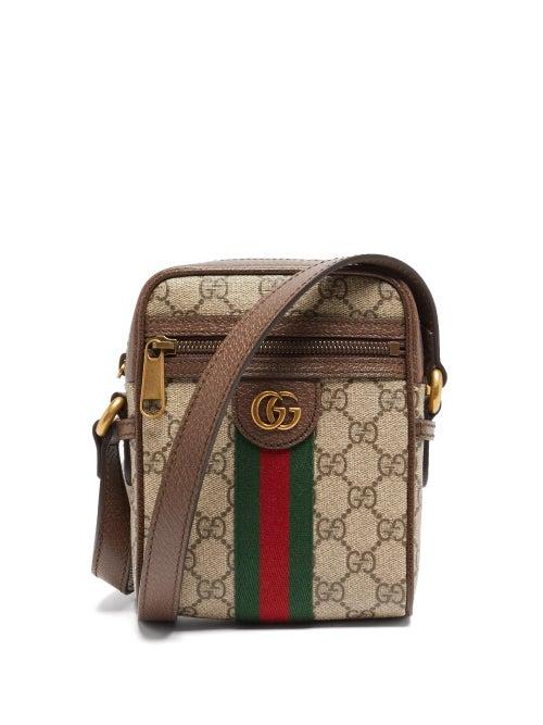 Gucci - Gg-logo Coated-canvas Cross-body Bag - Mens - Brown Multi