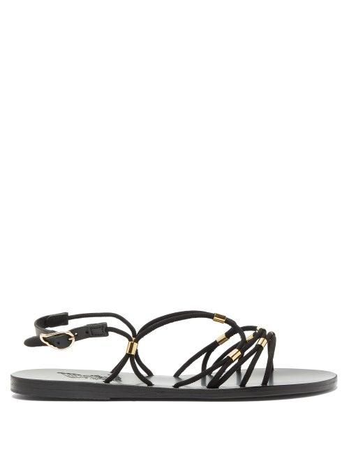 Matchesfashion.com Ancient Greek Sandals - Pasifai Suede Sandals - Womens - Black Gold