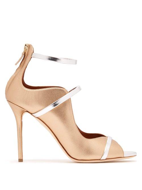 Matchesfashion.com Malone Souliers By Roy Luwolt - Mika Leather Pumps - Womens - Gold Multi