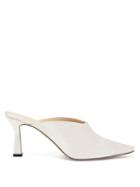 Matchesfashion.com Wandler - Lotte Faux Pearl-embellished Satin Mules - Womens - Pearl