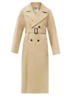 Matchesfashion.com Connolly - Belted Cotton-gabardine Trench Coat - Womens - Beige