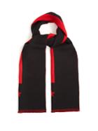 Givenchy Stripe And Star-intarsia Wool Scarf