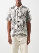 Sunflower - Spacey Floral-print Cotton-blend Shirt - Mens - Off White
