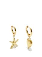 Ladies Jewellery Timeless Pearly - Mismatched Charm 24kt Gold-plated Earring Set - Womens - Gold Multi