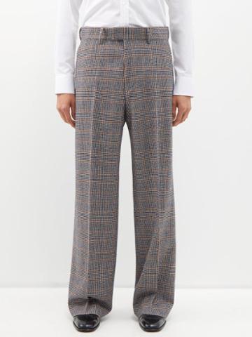 Ben Cobb X Tiger Of Sweden - Sedara Prince Of Wales-check Merino Suit Trousers - Mens - Grey Multi