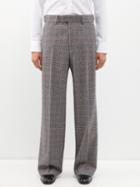 Ben Cobb X Tiger Of Sweden - Sedara Prince Of Wales-check Merino Suit Trousers - Mens - Grey Multi