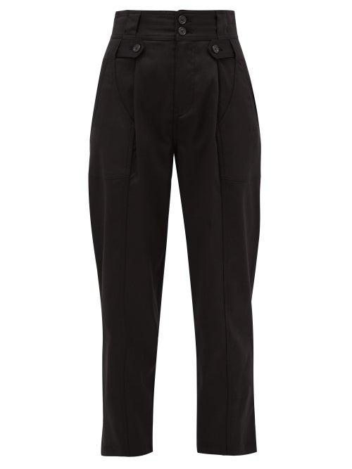 Matchesfashion.com Nili Lotan - Hannah High-rise Pleated Lyocell-blend Trousers - Womens - Black