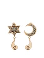 Etro Crystal-embellished Moon And Star Earrings