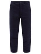 Comme Des Garons Shirt - Padded Wool-flannel Trousers - Mens - Navy