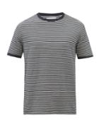 Officine Gnrale - Striped Crew-neck Cotton T-shirt - Mens - Blue White