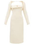 Jacquemus - Terra Cutout-back Crepe Midi Dress - Womens - White