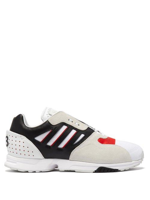 Matchesfashion.com Y-3 - Zx Run Leather, Suede And Mesh Trainers - Mens - Multi