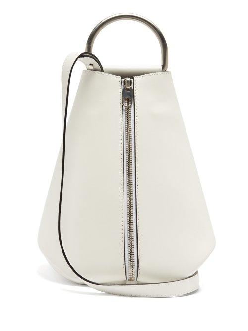 Matchesfashion.com Proenza Schouler - Vertical Zip Leather Backpack - Womens - White Multi