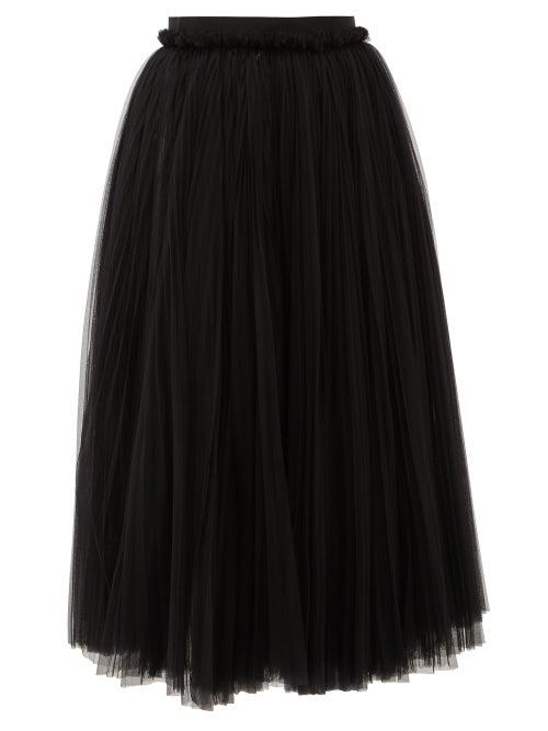 Matchesfashion.com Dolce & Gabbana - Layered Tulle Midi Skirt - Womens - Black