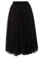 Matchesfashion.com Dolce & Gabbana - Layered Tulle Midi Skirt - Womens - Black