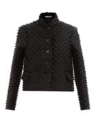 Cecilie Bahnsen - Mara Cropped Wool-blend Fil-coup Jacket - Womens - Black